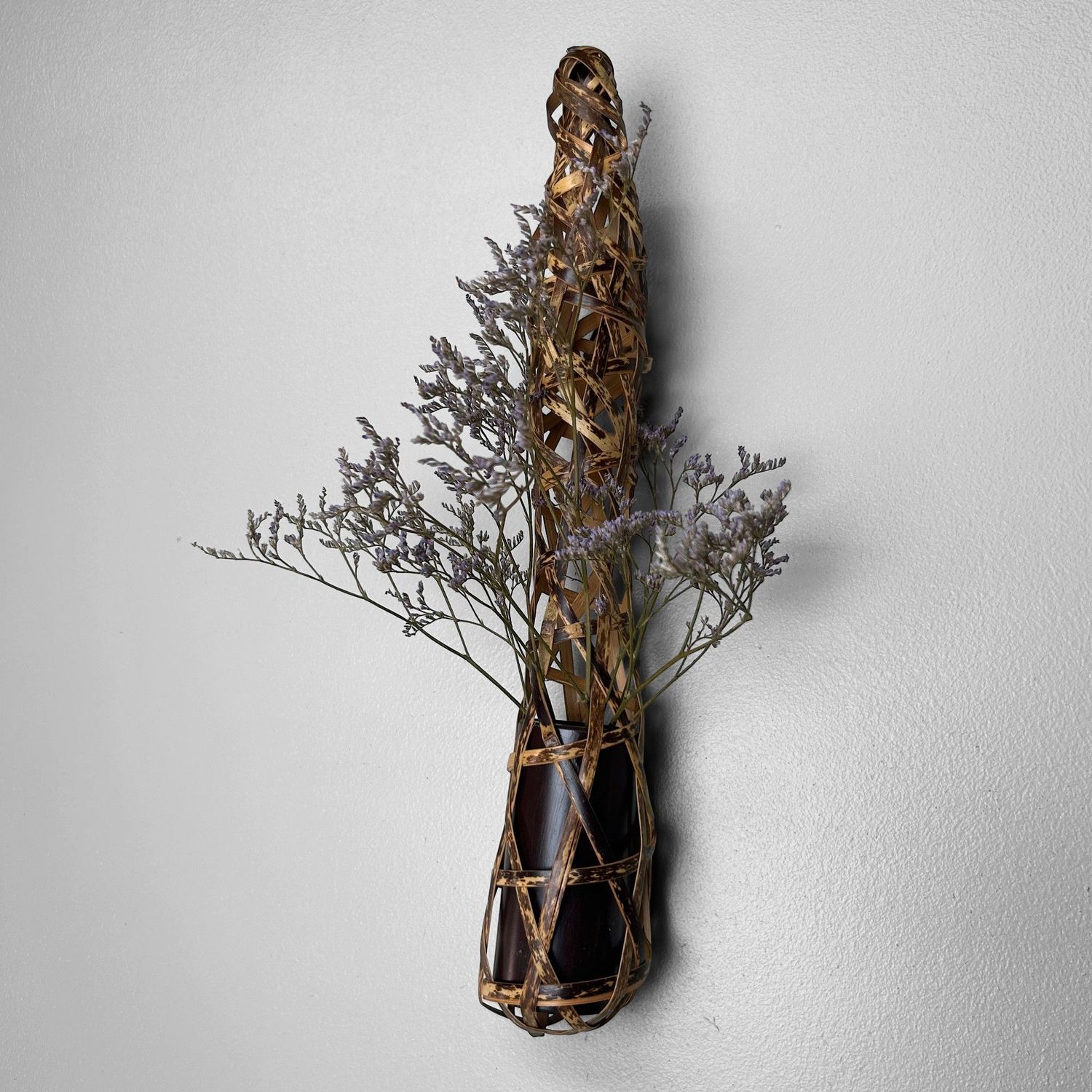 Japanse Vintage Bamboe Ikebana Muur Hanger, 1980s