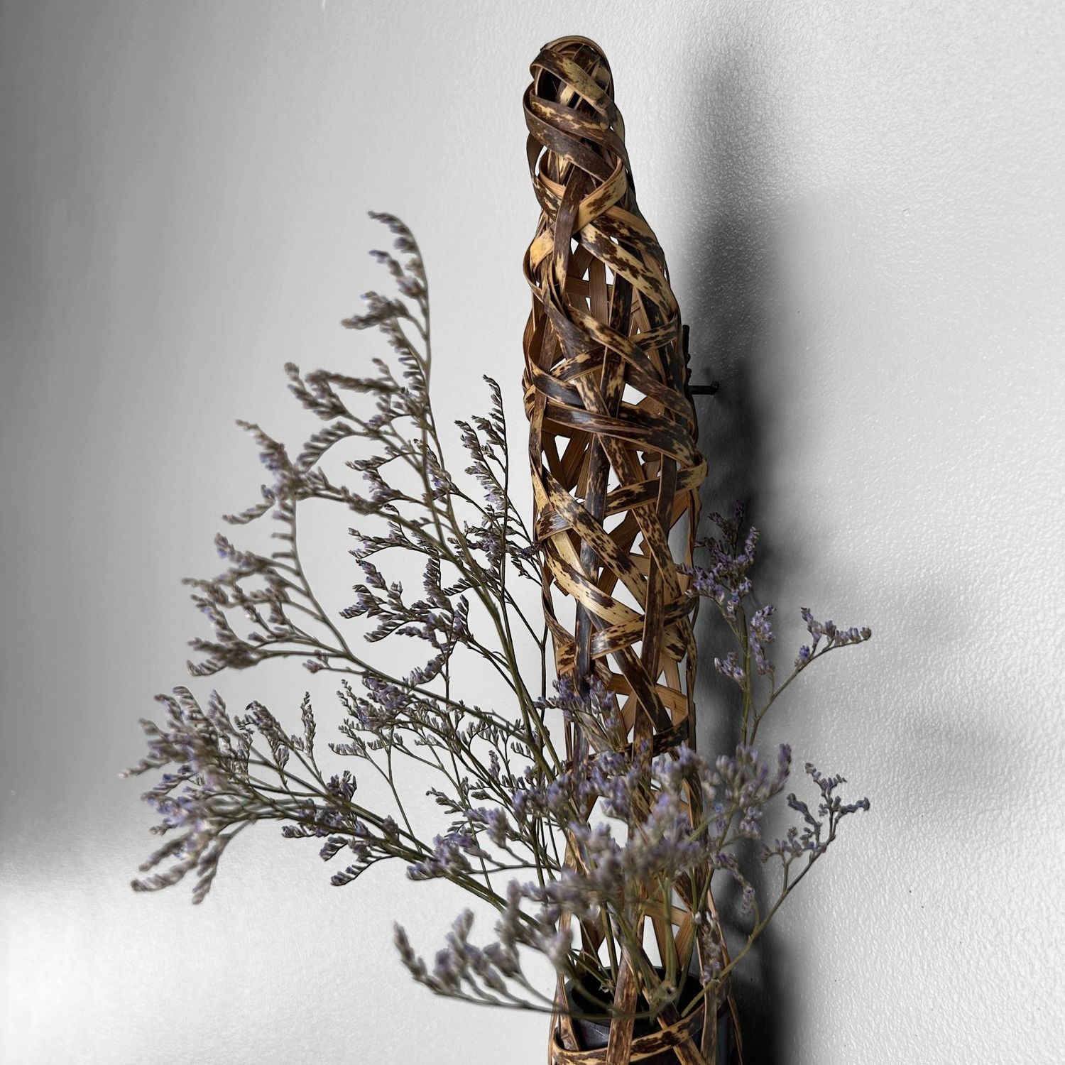 Japanse Vintage Bamboe Ikebana Muur Hanger, 1980s