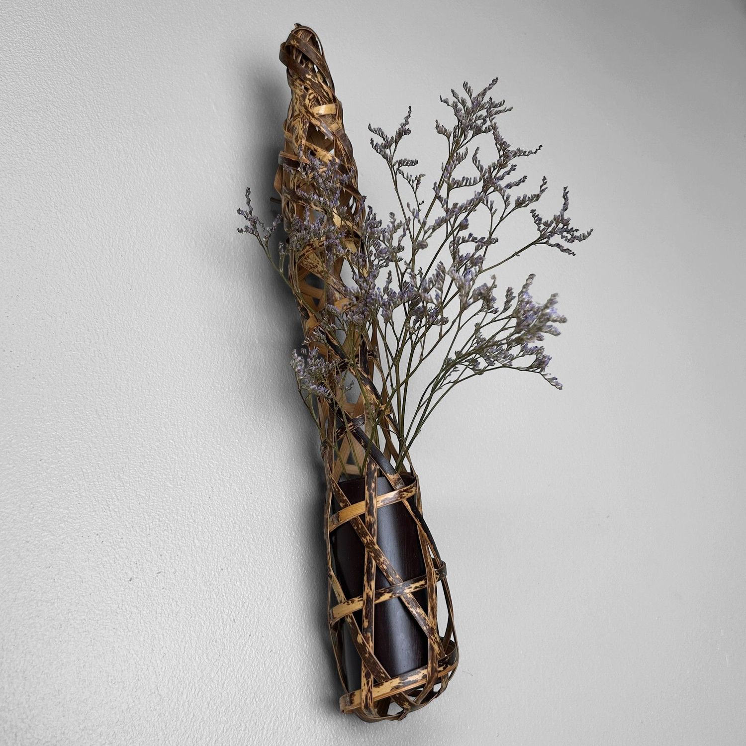 Japanse Vintage Bamboe Ikebana Muur Hanger, 1980s