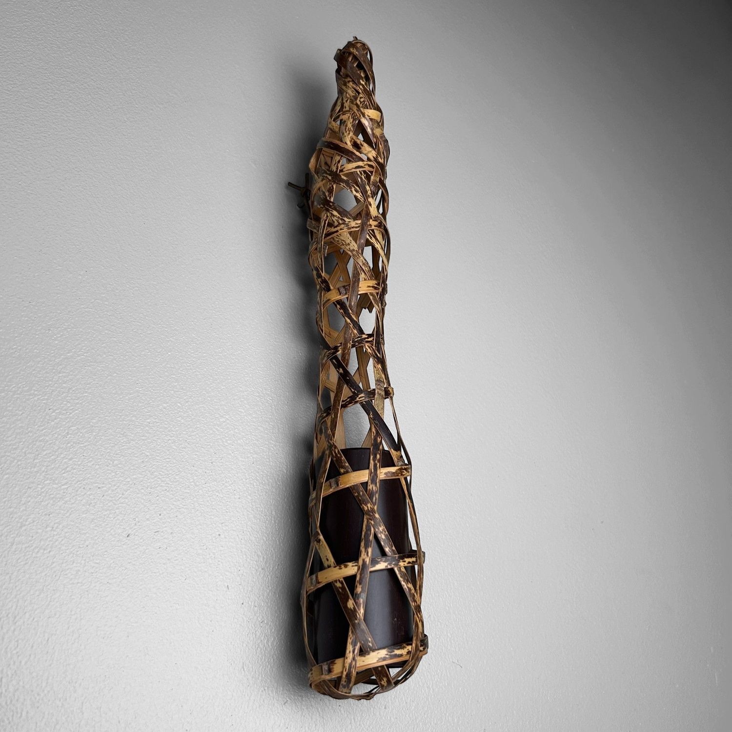 Japanse Vintage Bamboe Ikebana Muur Hanger, 1980s