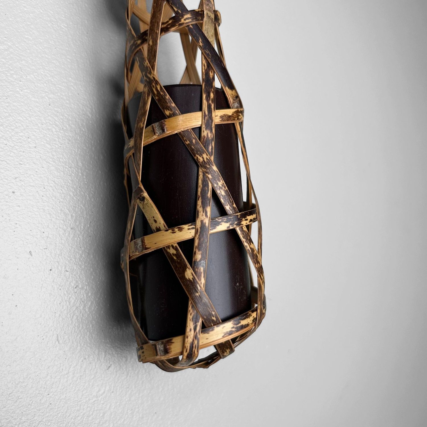 Japanse Vintage Bamboe Ikebana Muur Hanger, 1980s