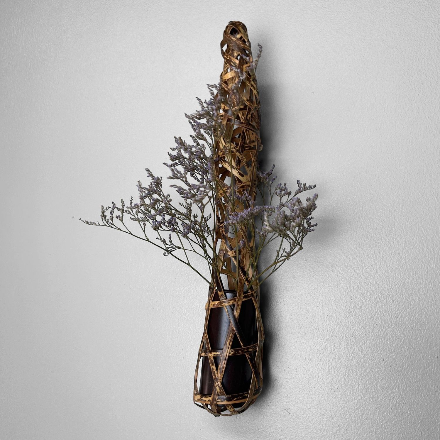 Japanse Vintage Bamboe Ikebana Muur Hanger, 1980s