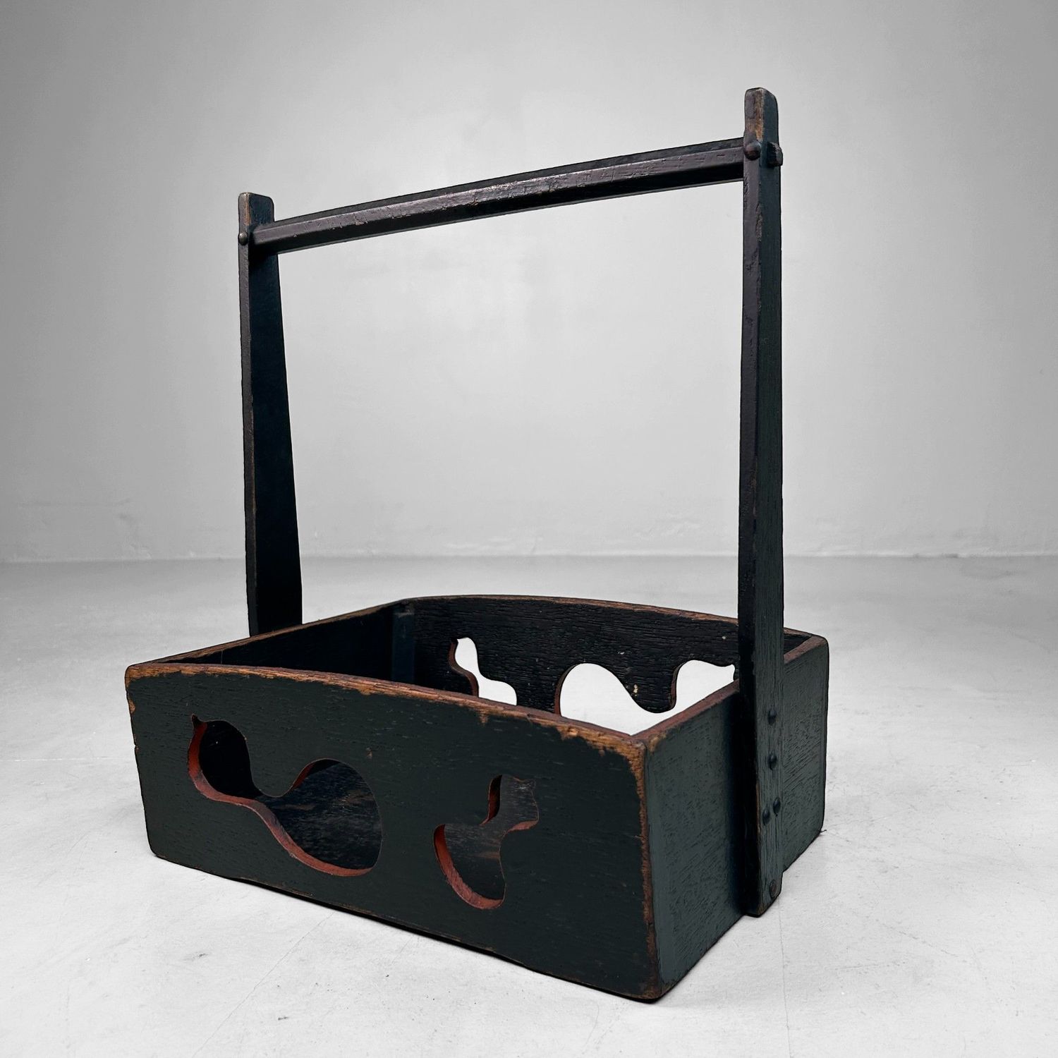 Japanese Wooden Basket with Gourd Motif, 1930