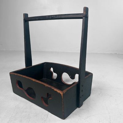 Japans Houten Mandje met Kalebas-motief, 1930
