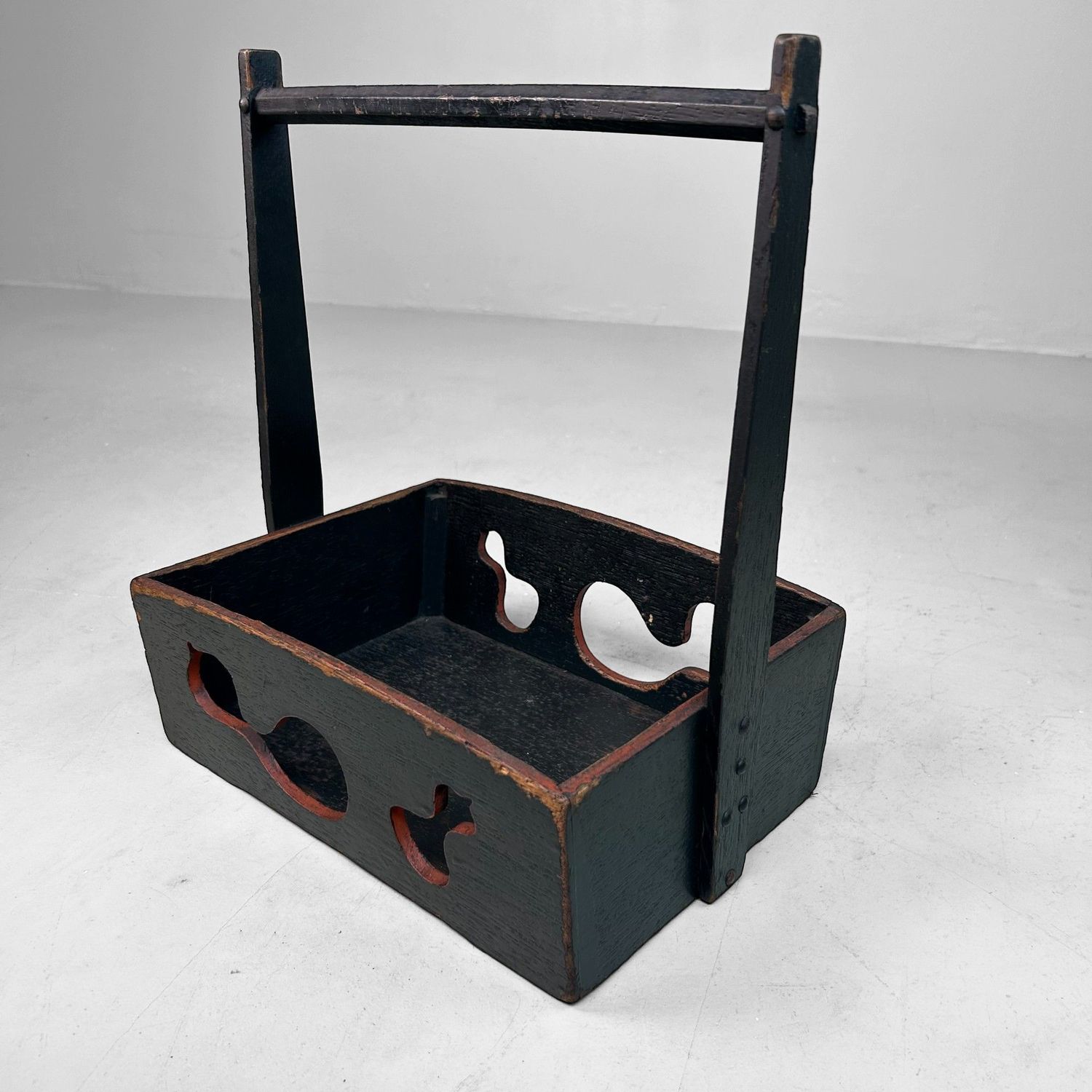 Japanese Wooden Basket with Gourd Motif, 1930