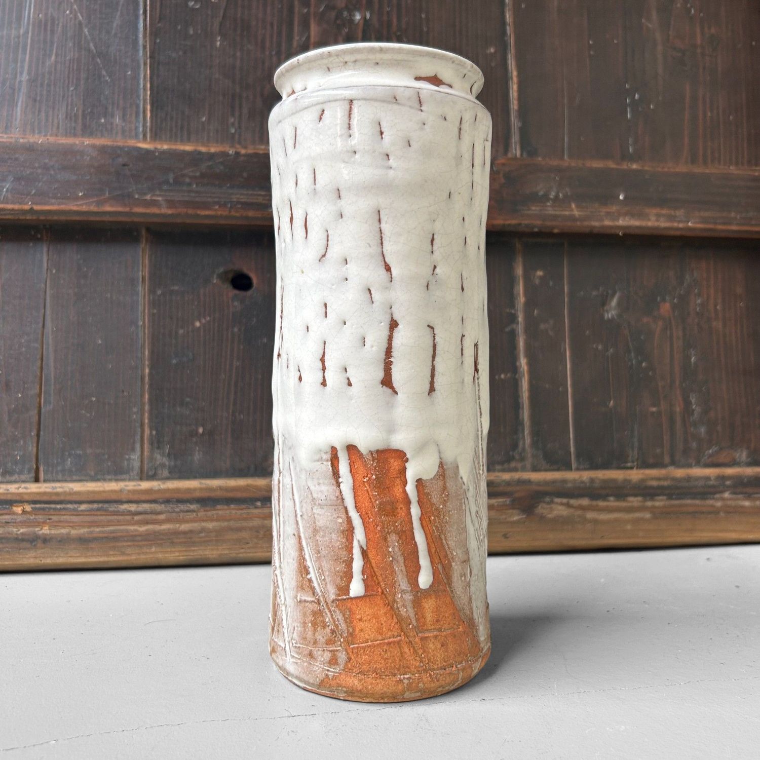 Hagi-yaki Ikebana Vase – Japan, 1960s