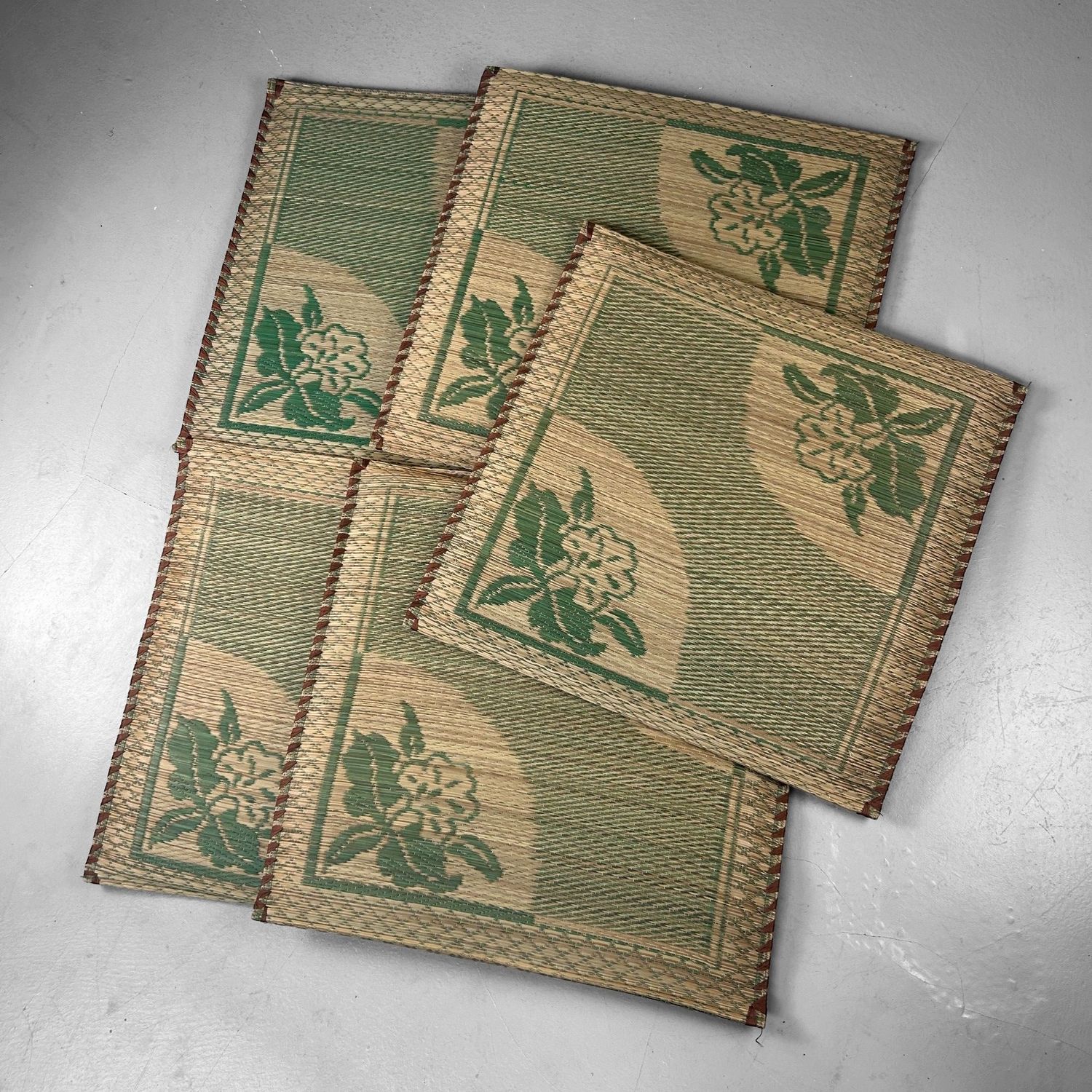 Set van 5 Vintage Japanse Zabuton Zitkussens – Jaren ’70
