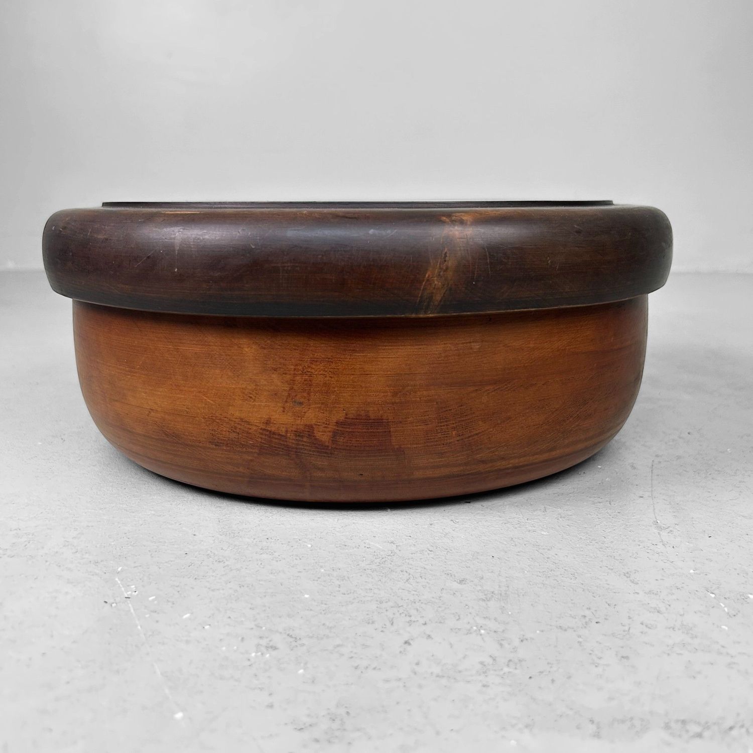 Vintage Japanse Houten Bewaardoos – met Deksel, 1950s