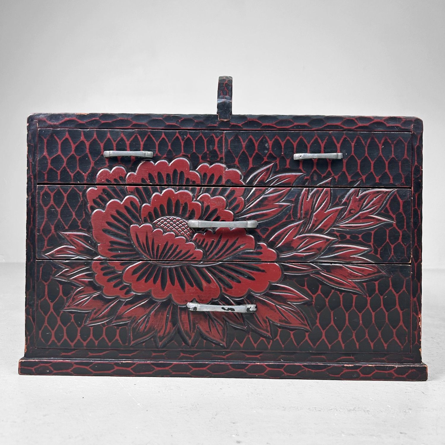 Vintage Kamakura-bori Haribako, Japans Juwelenkastje, Japan, jaren '70