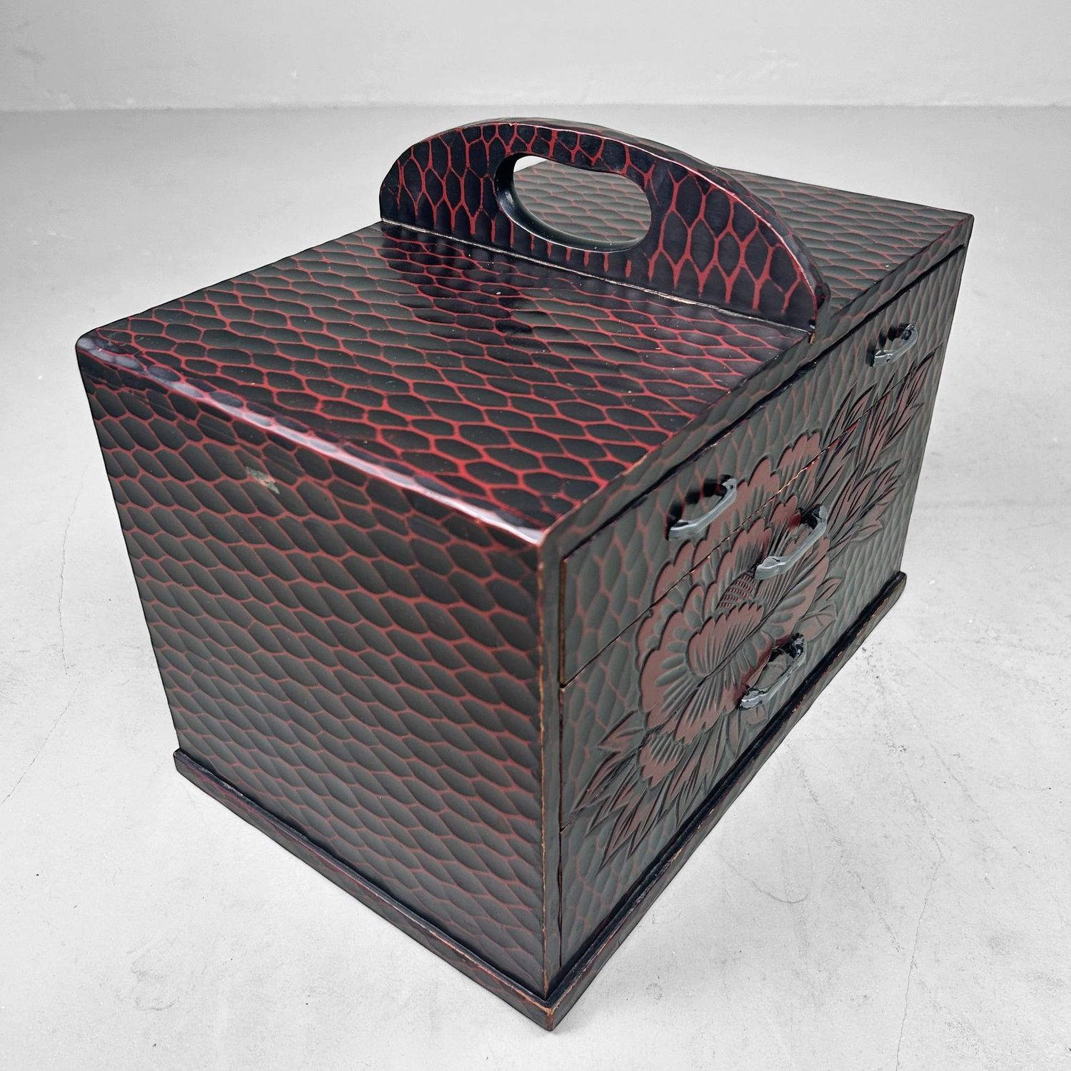 Vintage Kamakura-bori Haribako, Japans Juwelenkastje, Japan, jaren '70