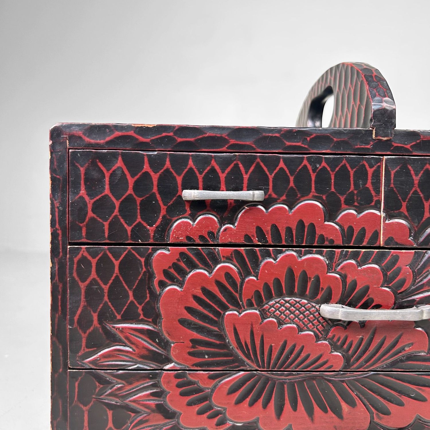 Vintage Kamakura-bori Haribako, Japans Juwelenkastje, Japan, jaren '70