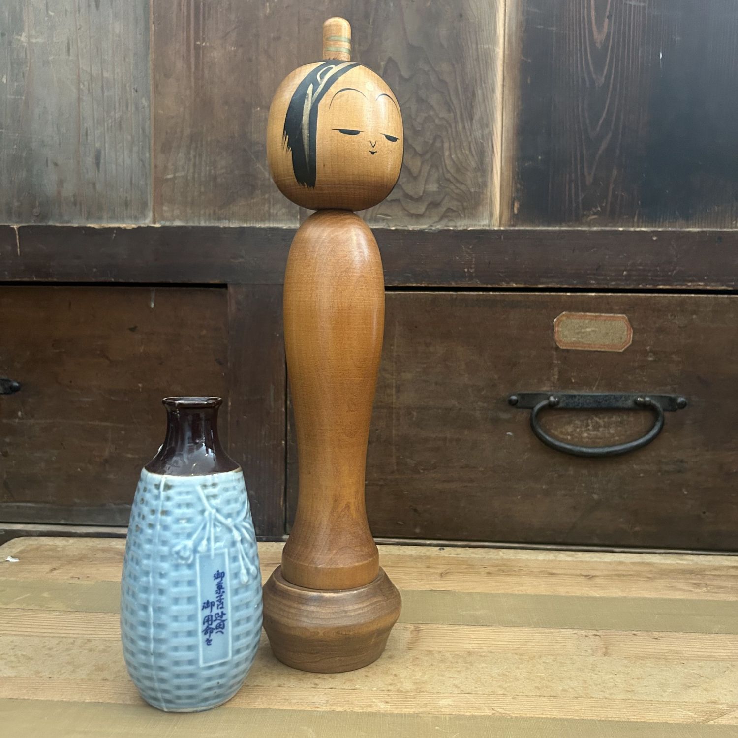 Vintage Kokeshi – “Goddess of Mercy” door Kato Kuen, 1960