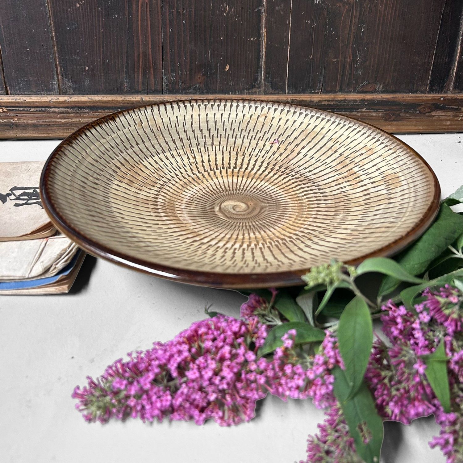 Onta Yaki Ceramic Plate – Japan, ca. 1950