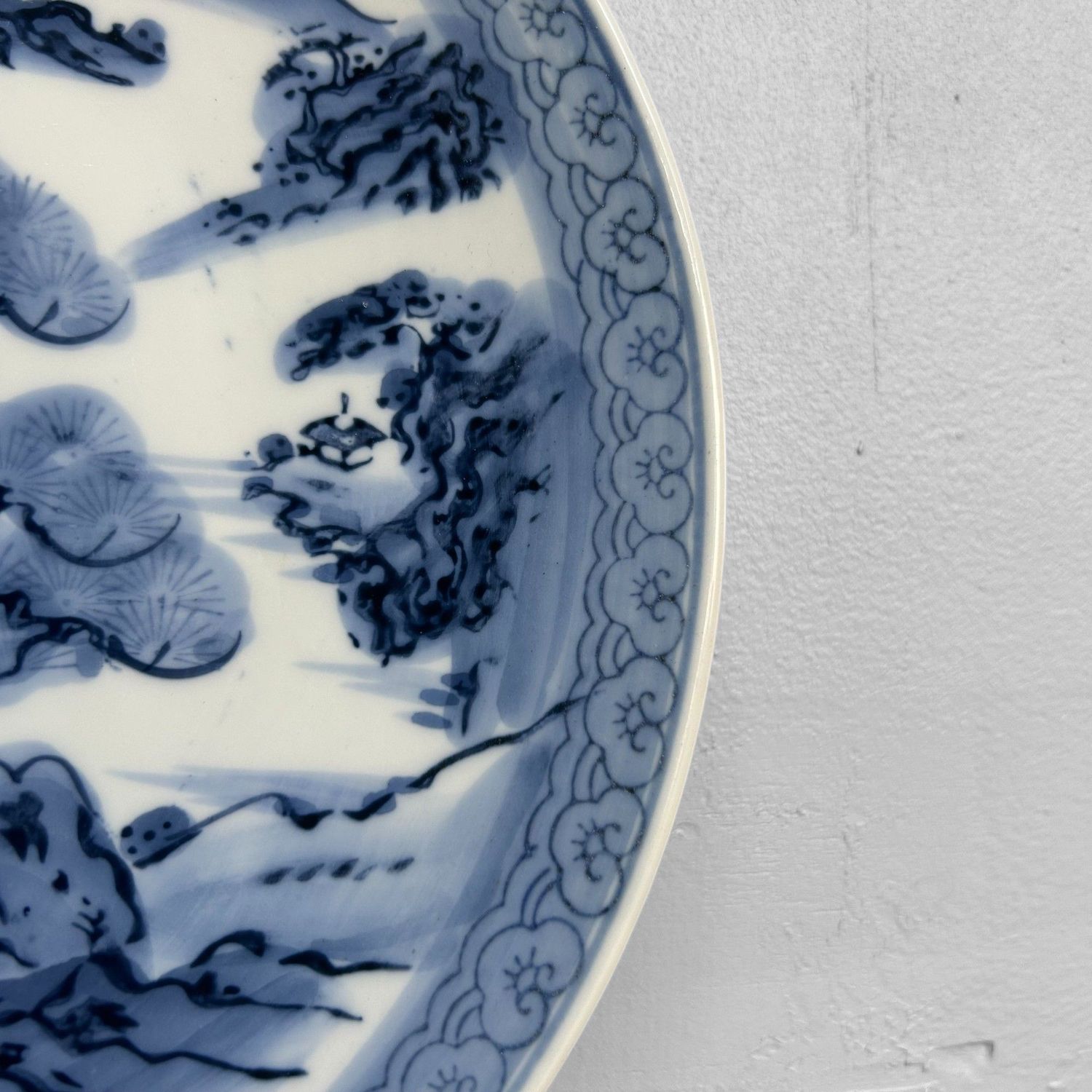 ​Vintage Japans Arita Bord – Traditioneel Landschap, 1970s