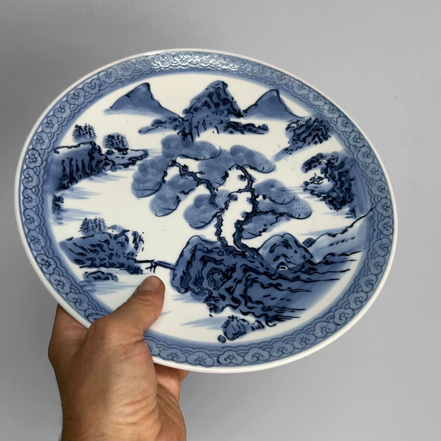 ​Vintage Japans Arita Bord – Traditioneel Landschap, 1970s