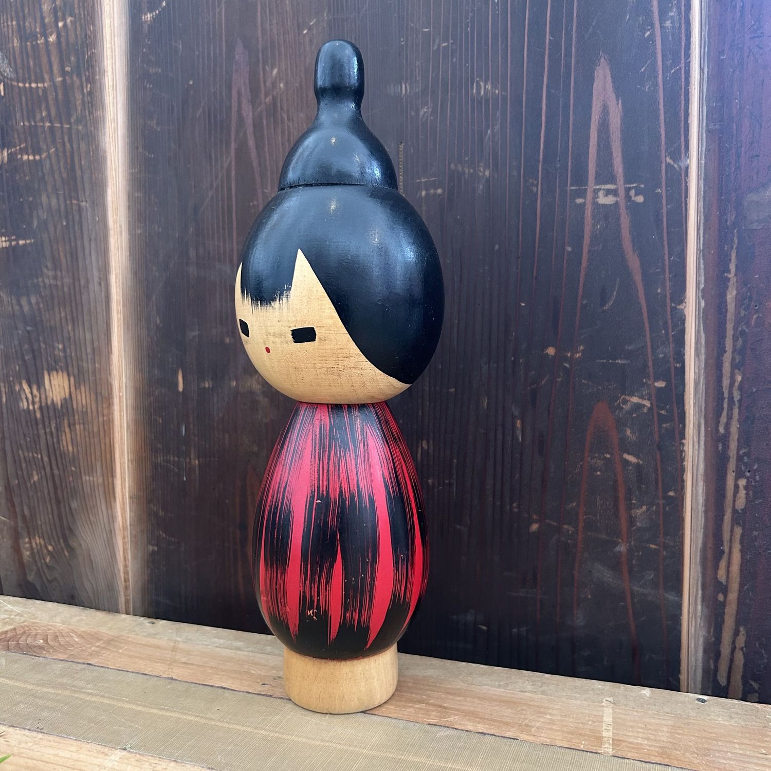 Rare Vintage Sosaku Kokeshi "Yukake" by Hideo Ishihara, 1960s