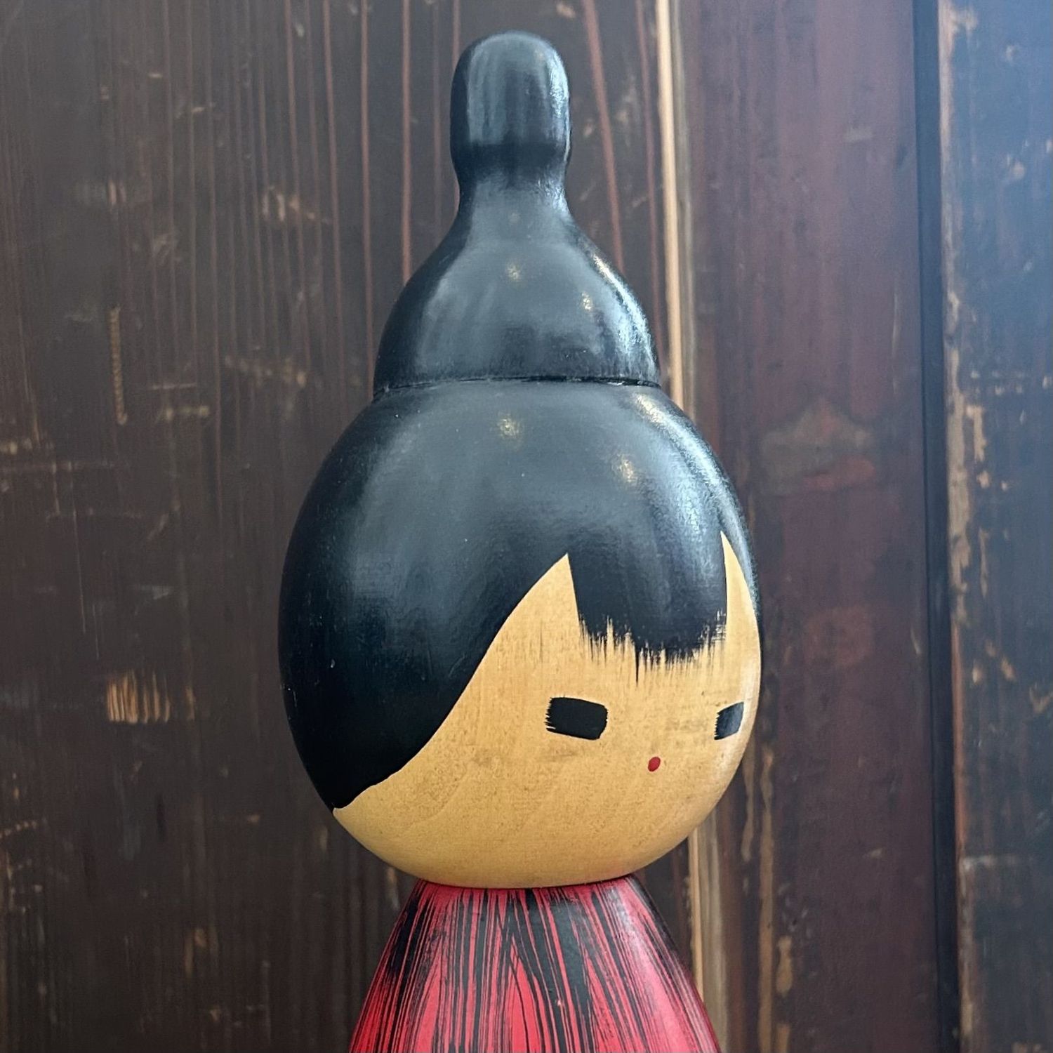 Rare Vintage Sosaku Kokeshi "Yukake" by Hideo Ishihara, 1960s