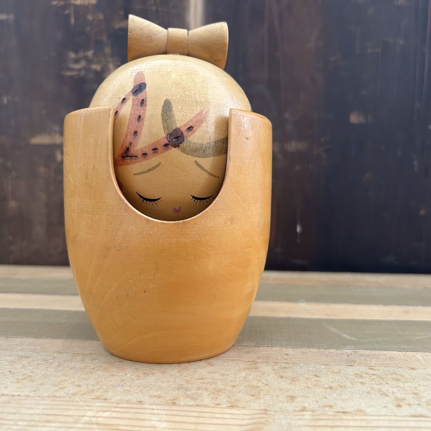 ​Zeldzame Vintage Kokeshi door Harumasa Tanaka, 1960s