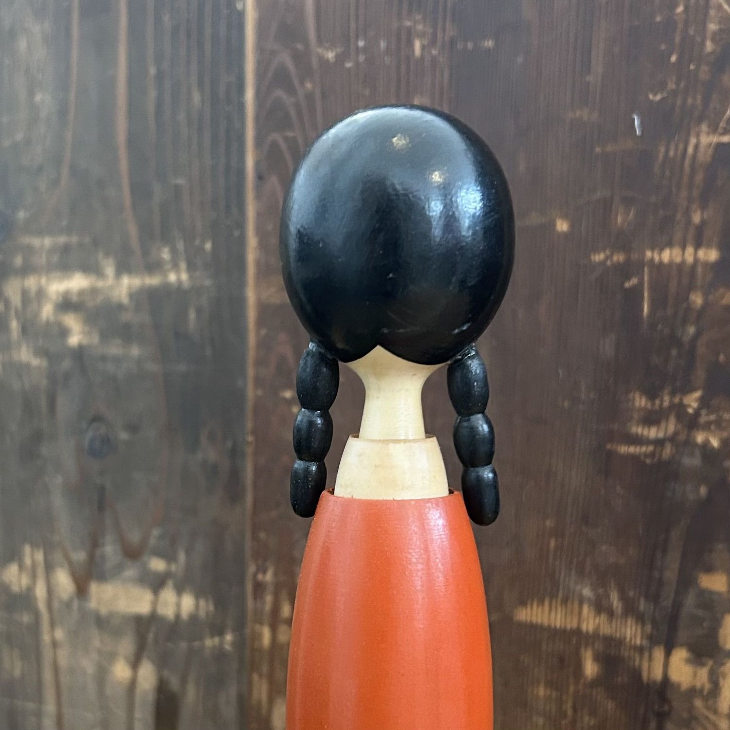 Vintage Kokeshi with Braids by Shige, 1970s