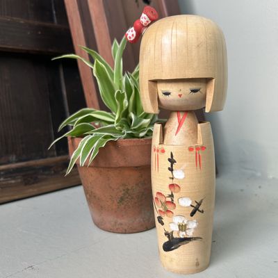 Schattige Japanse Vintage Kokeshi van Kunio Miyagawa