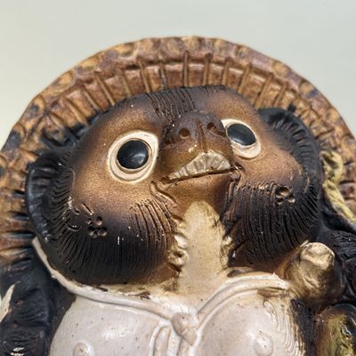 Ceramic Tanuki Figurine – Shigaraki, 1970s