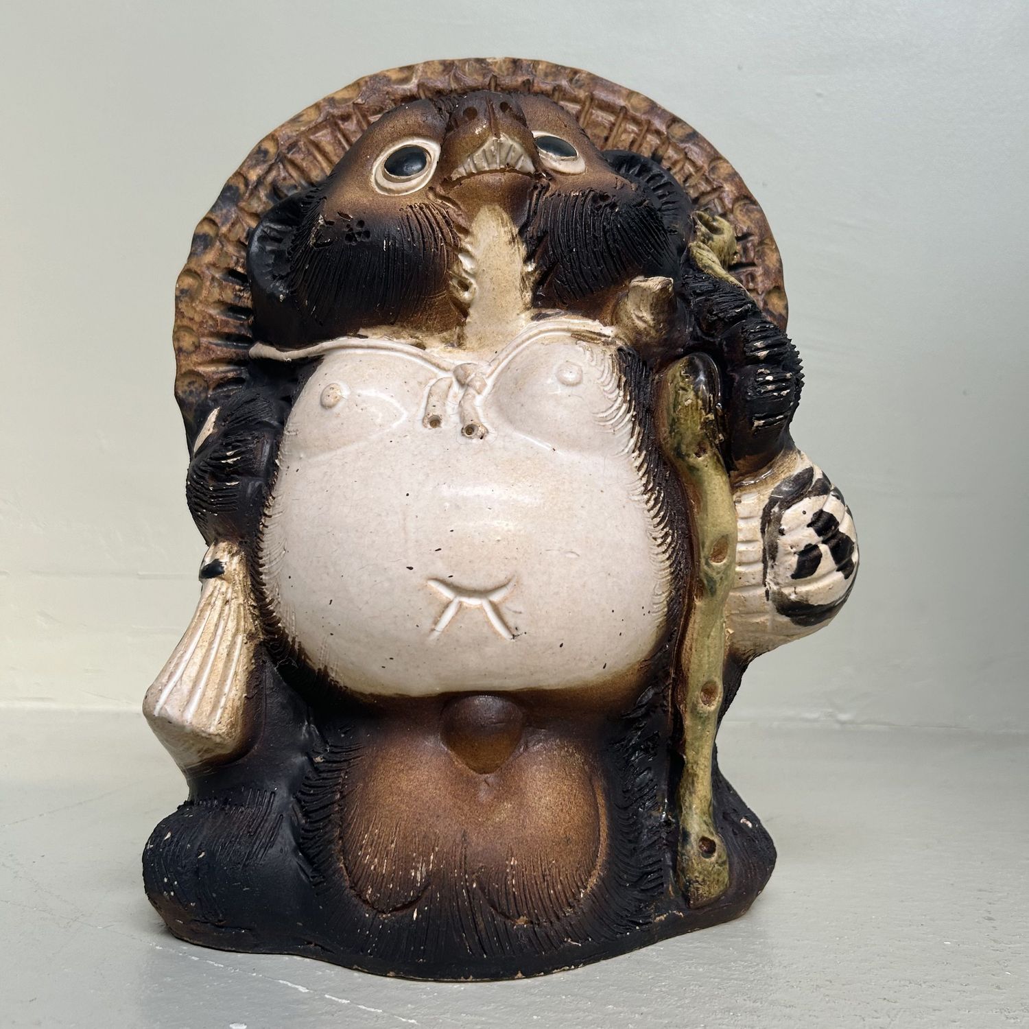 ​Keramisch Tanuki Beeld – Shigaraki, jaren 1970