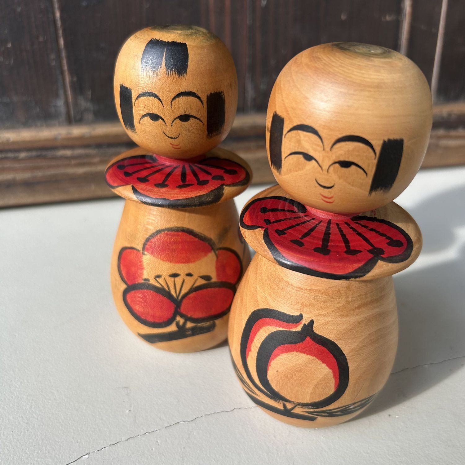 Set Kokeshi door Sugawara Satoshi – Tōgatta-stijl, 1970s