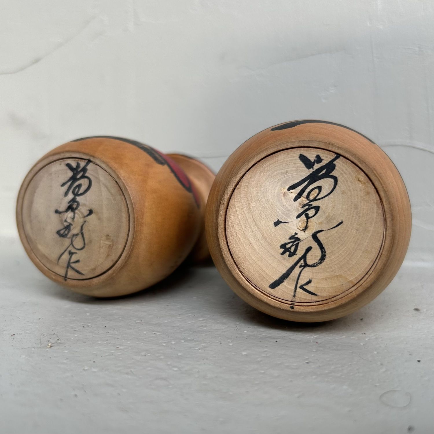 Set Kokeshi door Sugawara Satoshi – Tōgatta-stijl, 1970s
