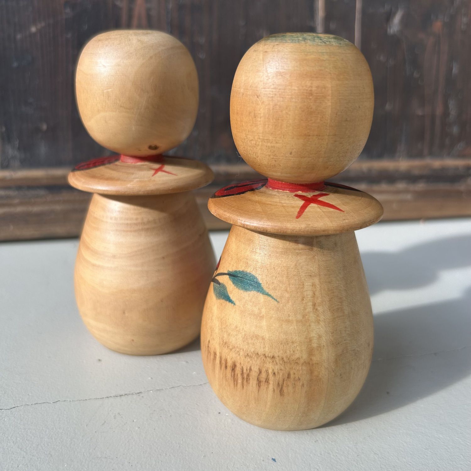 Set Kokeshi door Sugawara Satoshi – Tōgatta-stijl, 1970s