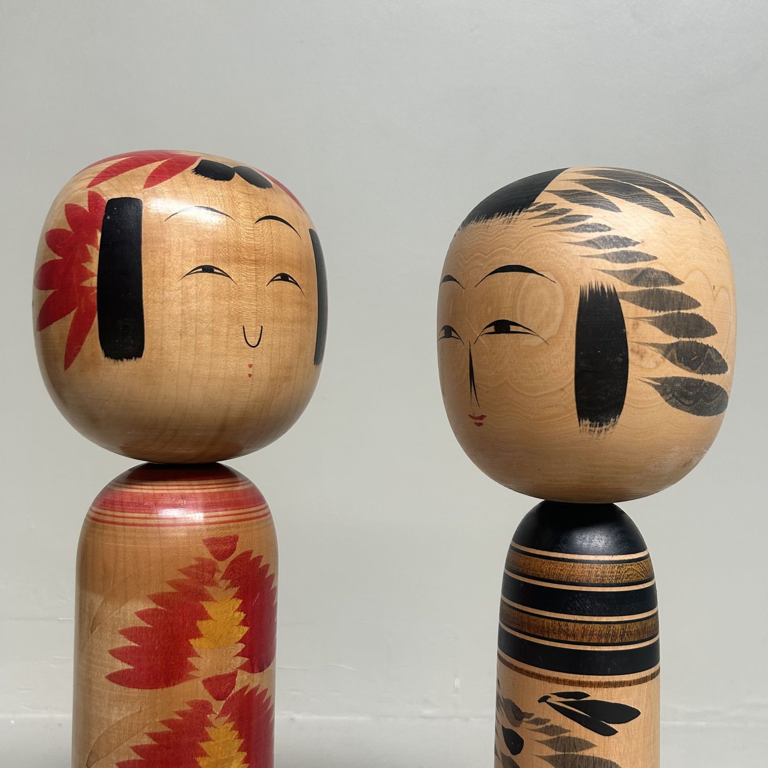 Set Grote Traditionele Japanse Kokeshi, 1960s