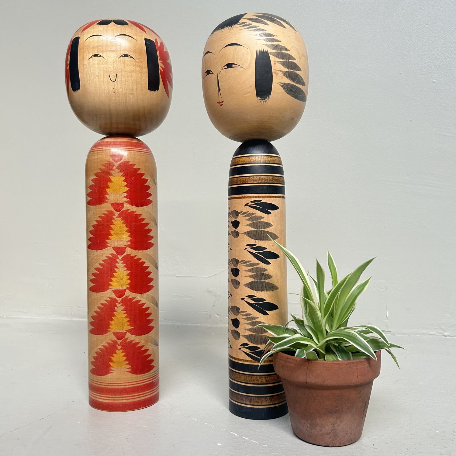 Set Grote Traditionele Japanse Kokeshi, 1960s
