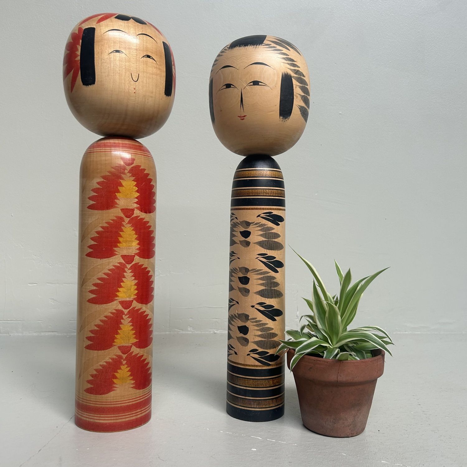 Set Grote Traditionele Japanse Kokeshi, 1960s