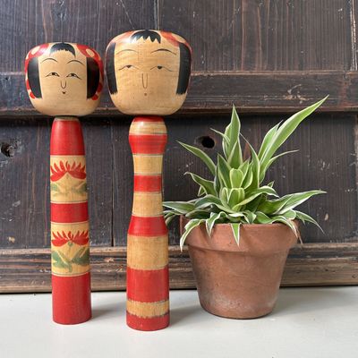 Set Traditionele Dento Kokeshi – Yajirō-kei, Japan, 1960–70