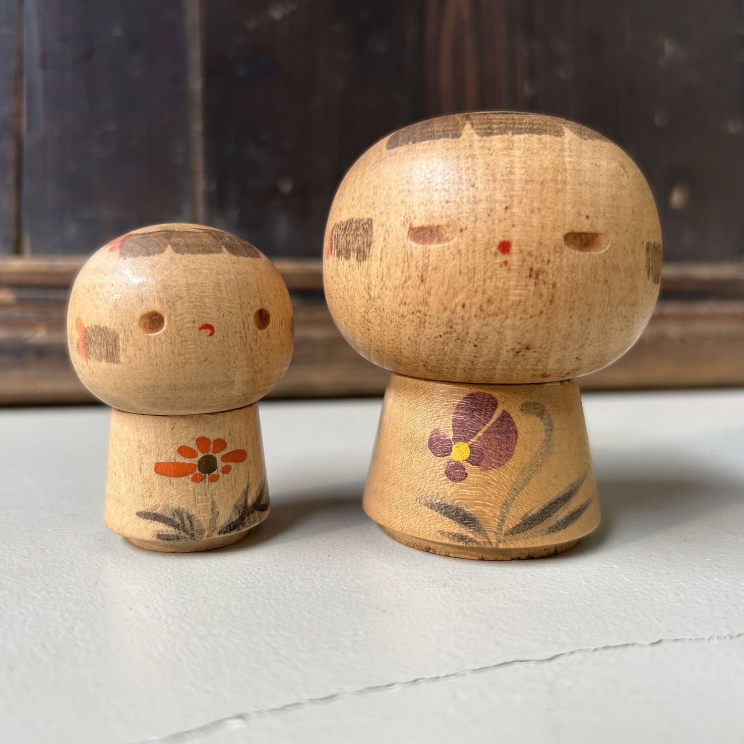 Set of 2 Vintage Kokeshi – Sanpei Yamanaka, Japan, 1970s