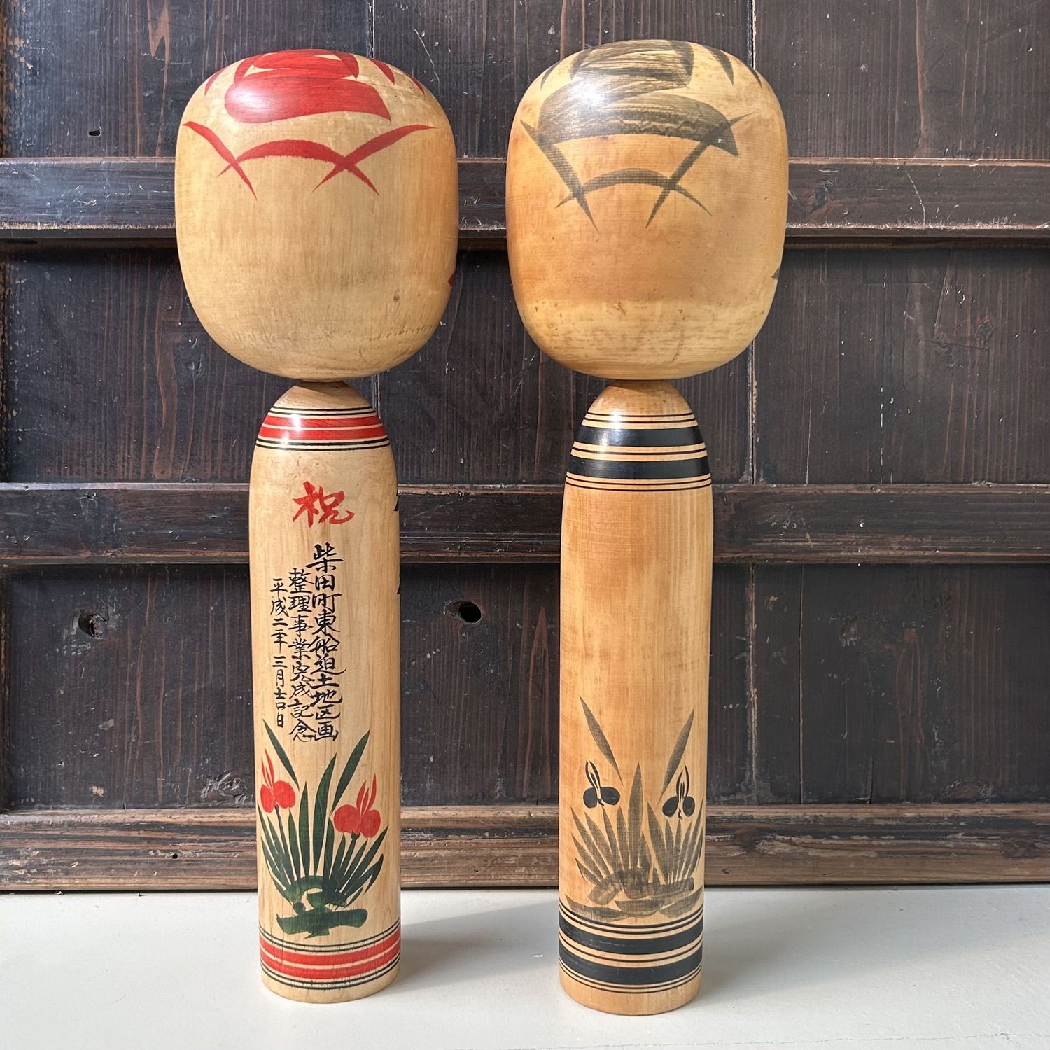 Rare Set of Large Dentō Kokeshi, Tōgatta-kei, Japan Rare Set of Large Dentō Kokeshi, Tōgatta-kei, Japan