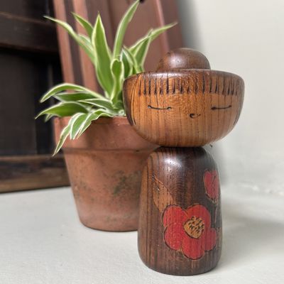 Vintage Sōsaku Kokeshi by Tsujita Ryozo – Japan, 1960s