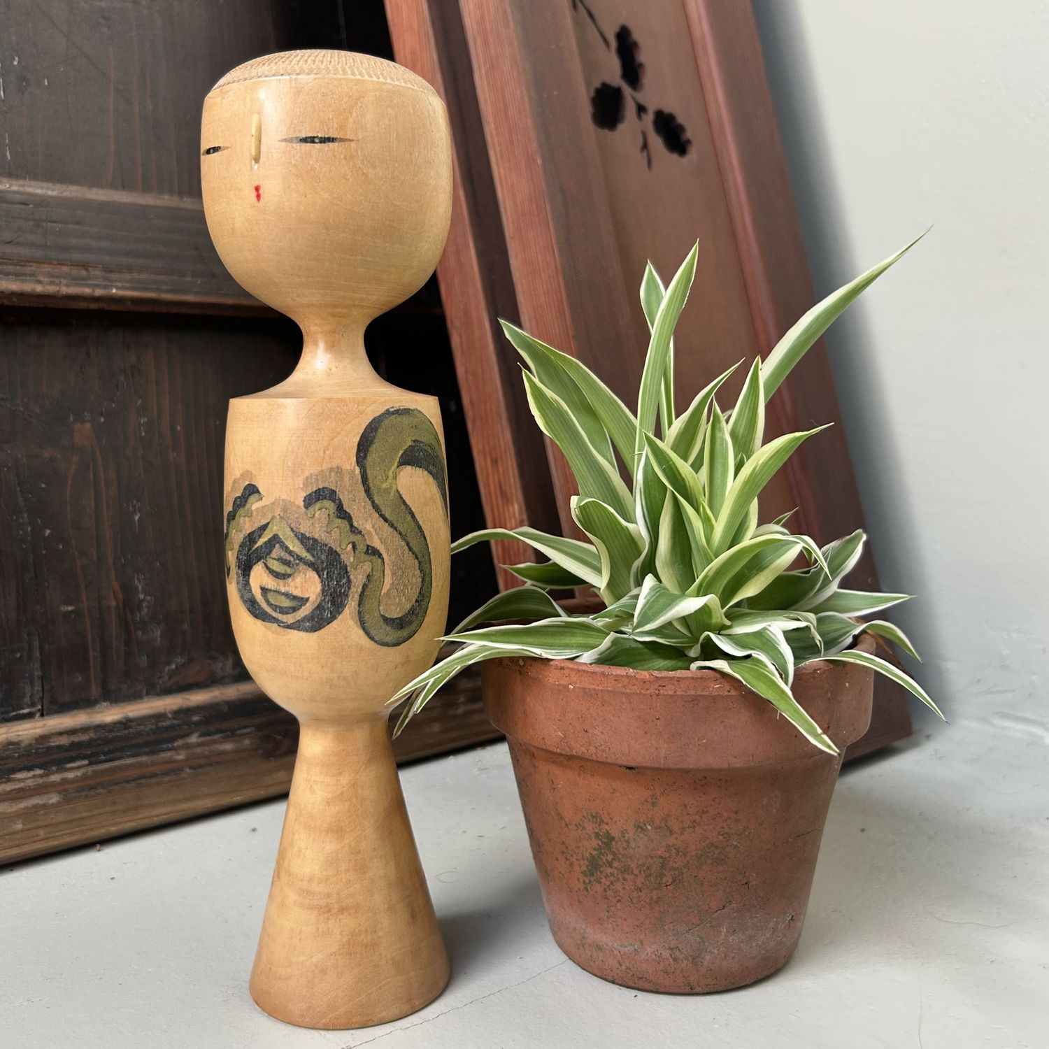 Vintage Kokeshi Vintage Kokeshi "Hōshu" door Yūsa Fukuju, Japan, jaren 60