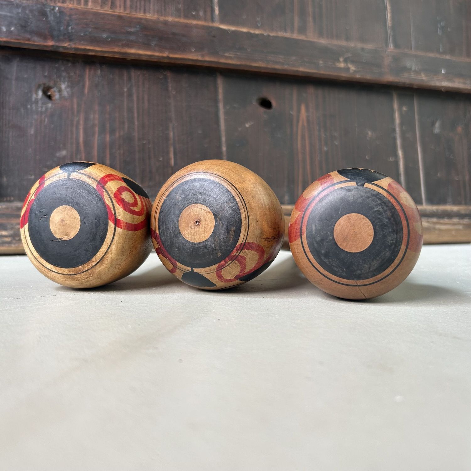 Set Traditionele Japanse, Tsuchiyu Kokeshi, jaren 60
