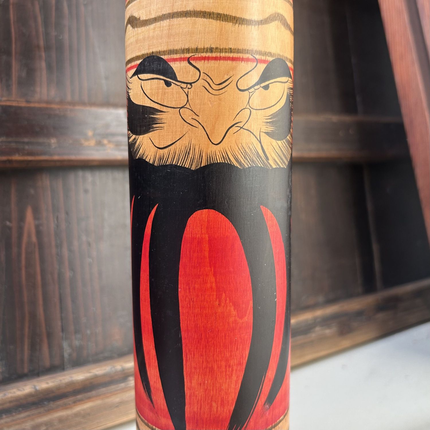 Large Traditional Yajirō Kokeshi, 'Daruma' by Morimasa Sato, Japan Large Traditional Yajirō Kokeshi, 'Daruma' by Morimasa Sato, Japan