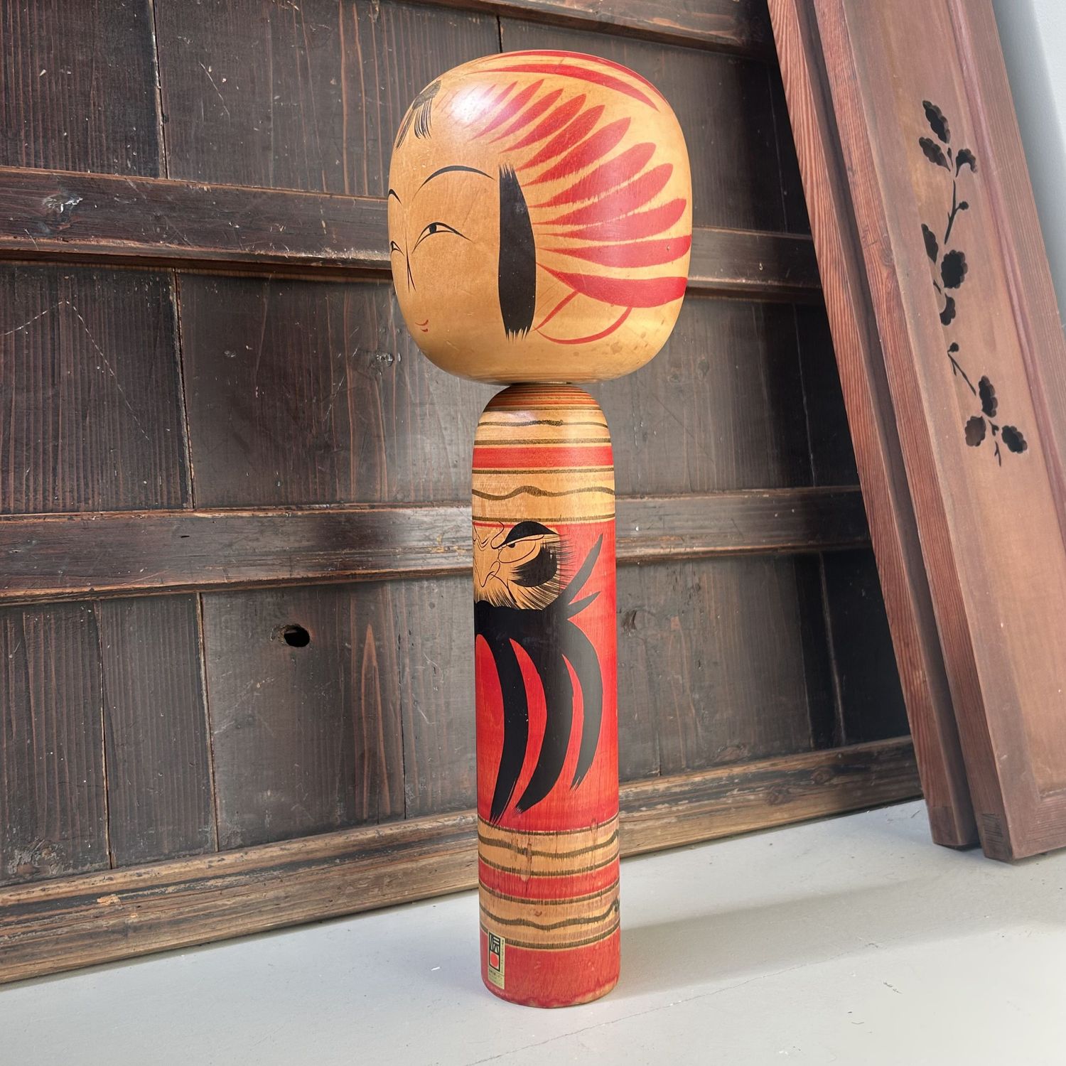 Large Traditional Yajirō Kokeshi, 'Daruma' by Morimasa Sato, Japan Large Traditional Yajirō Kokeshi, 'Daruma' by Morimasa Sato, Japan
