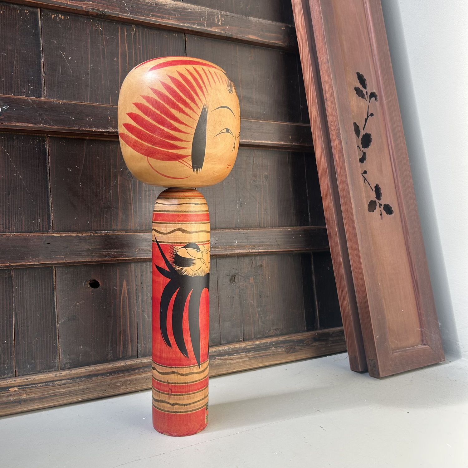 Large Traditional Yajirō Kokeshi, 'Daruma' by Morimasa Sato, Japan Large Traditional Yajirō Kokeshi, 'Daruma' by Morimasa Sato, Japan
