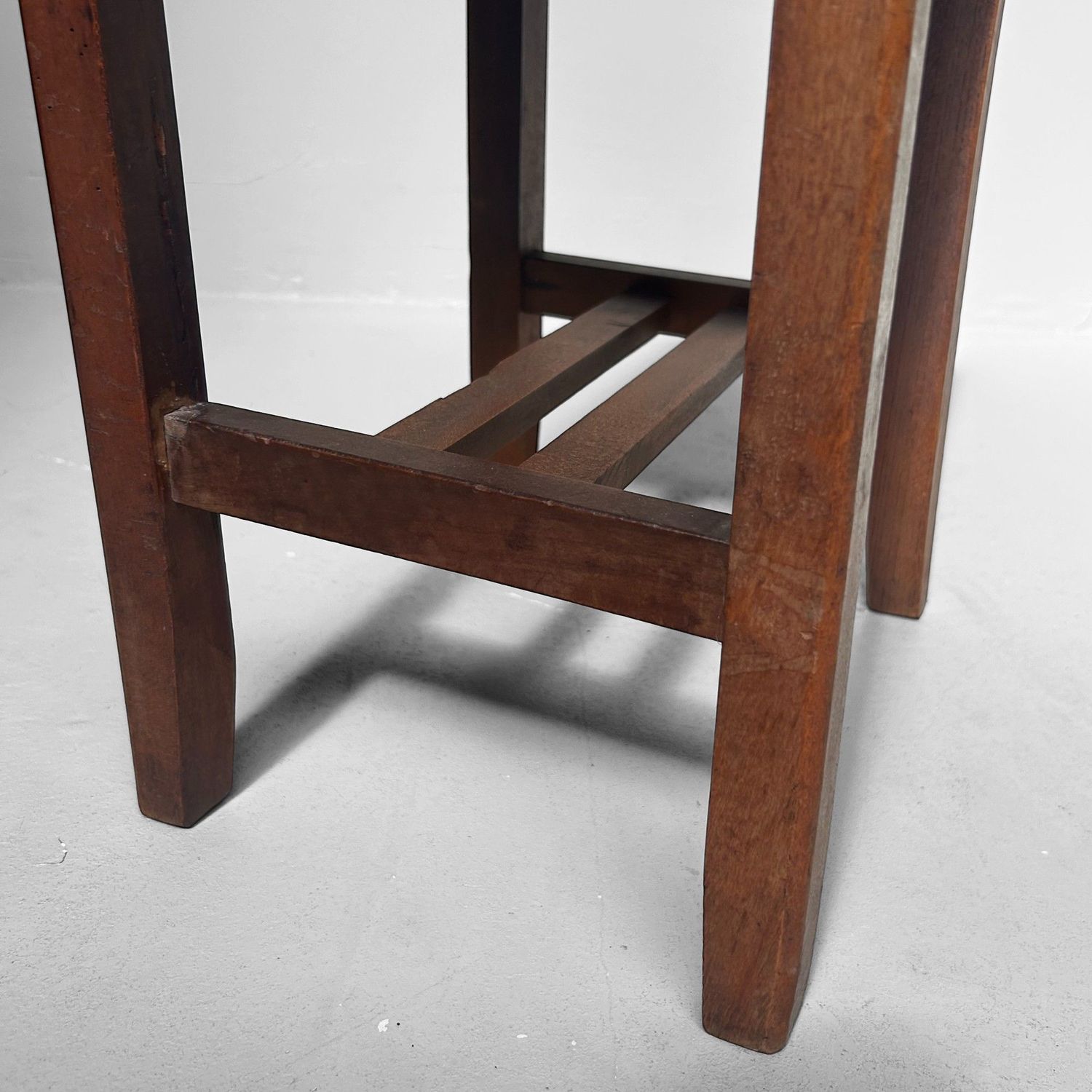 Minimalist Japanese Wooden Stool, Mingei, 1930s