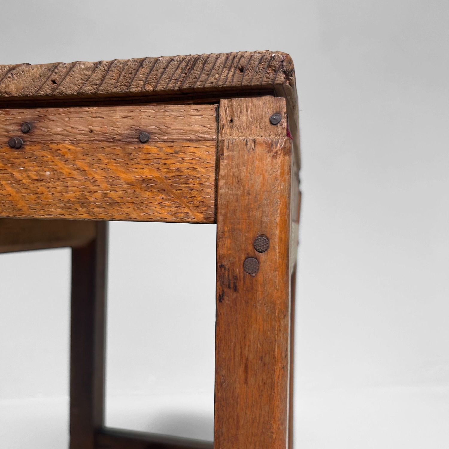 Minimalist Japanese Wooden Stool, Mingei, 1930s