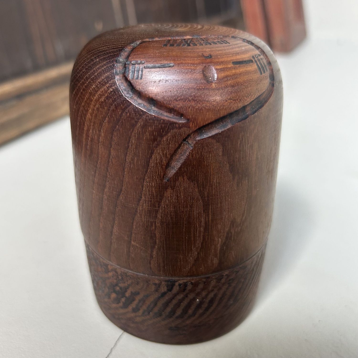 Zeldzame Sosaku Kokeshi 'Yuki' door Kenichi Murakami – Japan