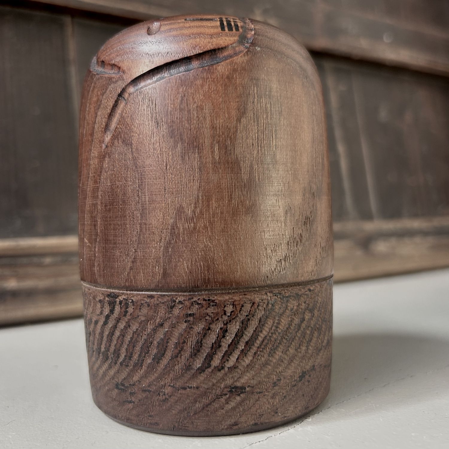 Zeldzame Sosaku Kokeshi 'Yuki' door Kenichi Murakami – Japan