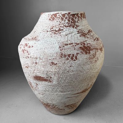 Japanse Terracotta Kruik Vaas, jaren 40