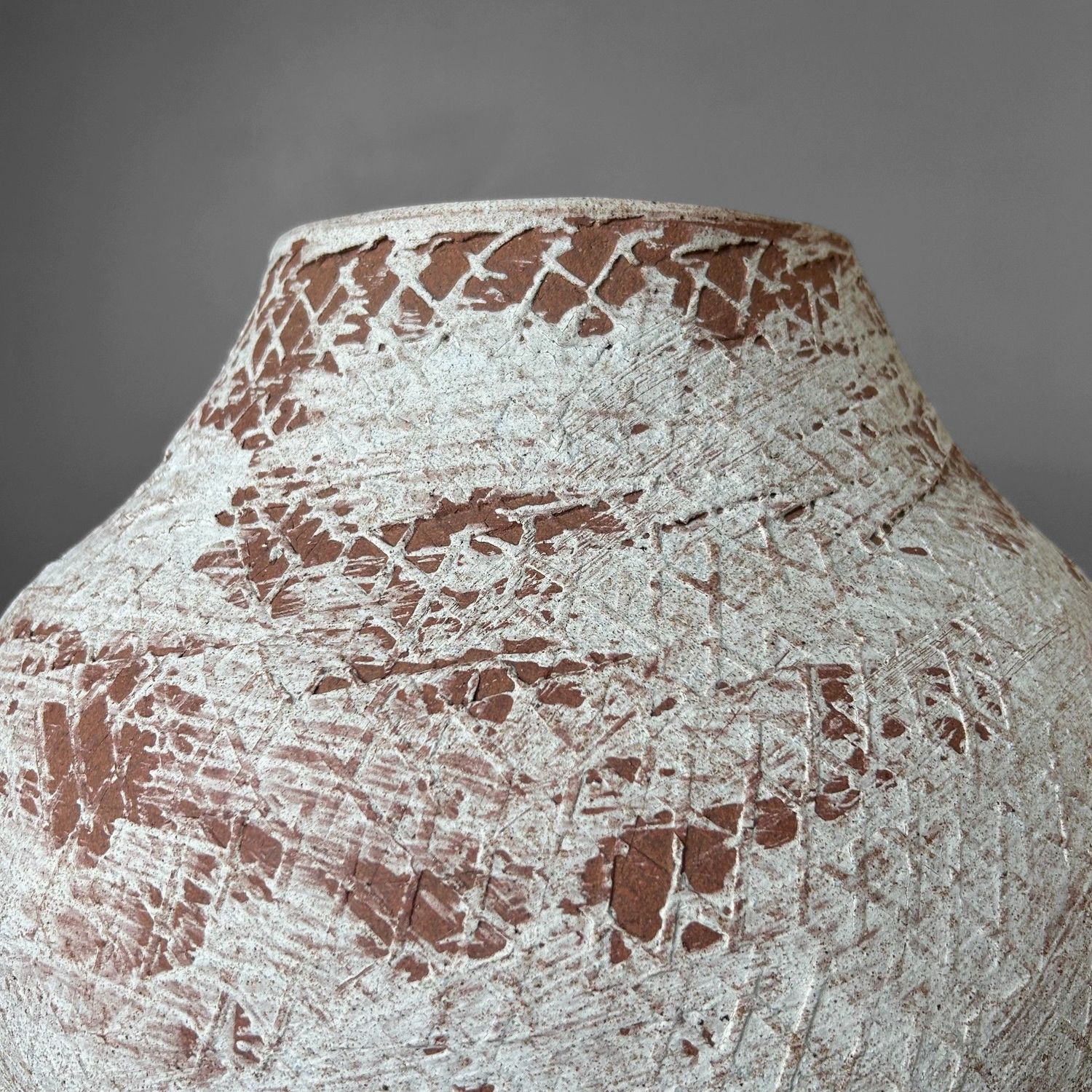 Japanse Terracotta Kruik Vaas, jaren 40