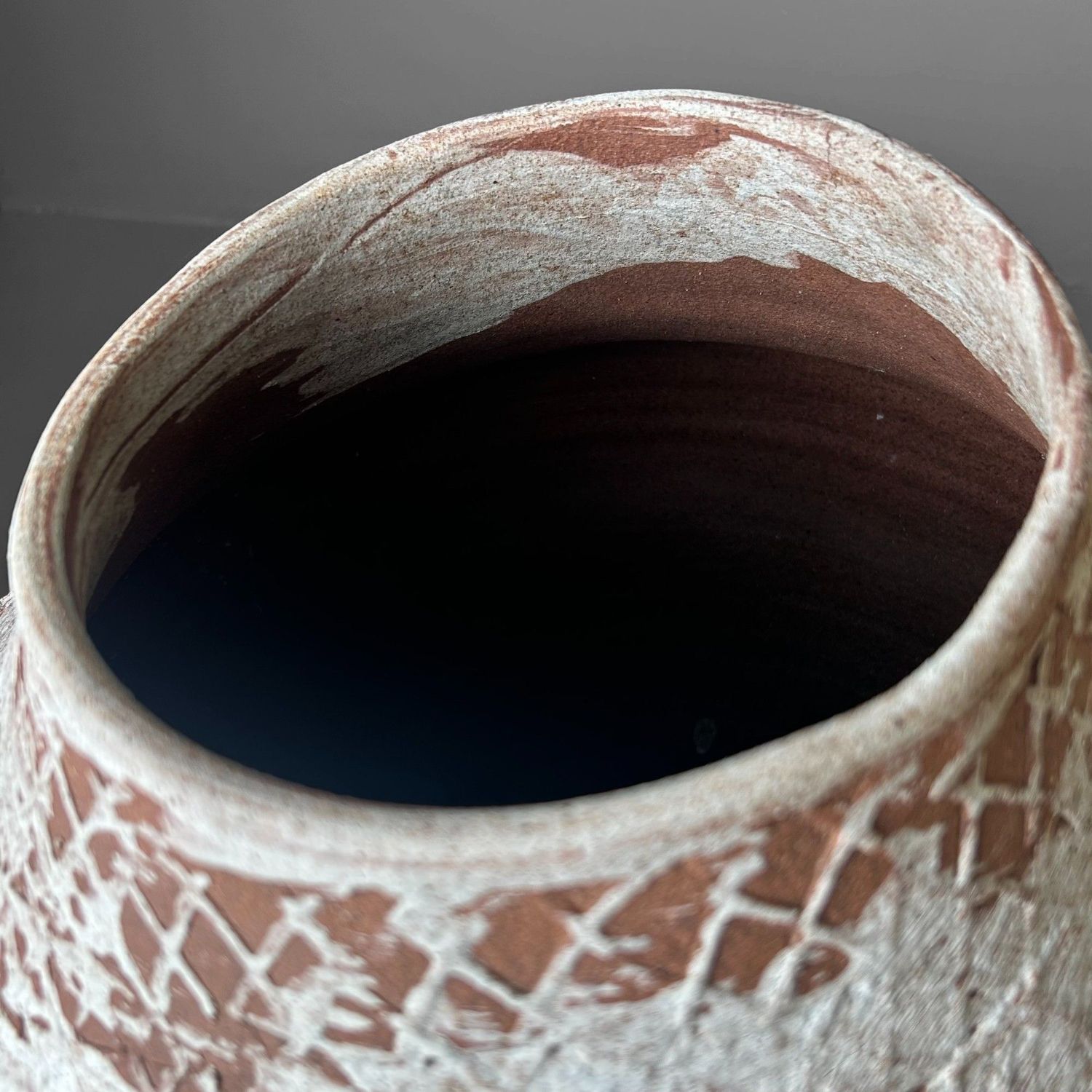 Japanse Terracotta Kruik Vaas, jaren 40