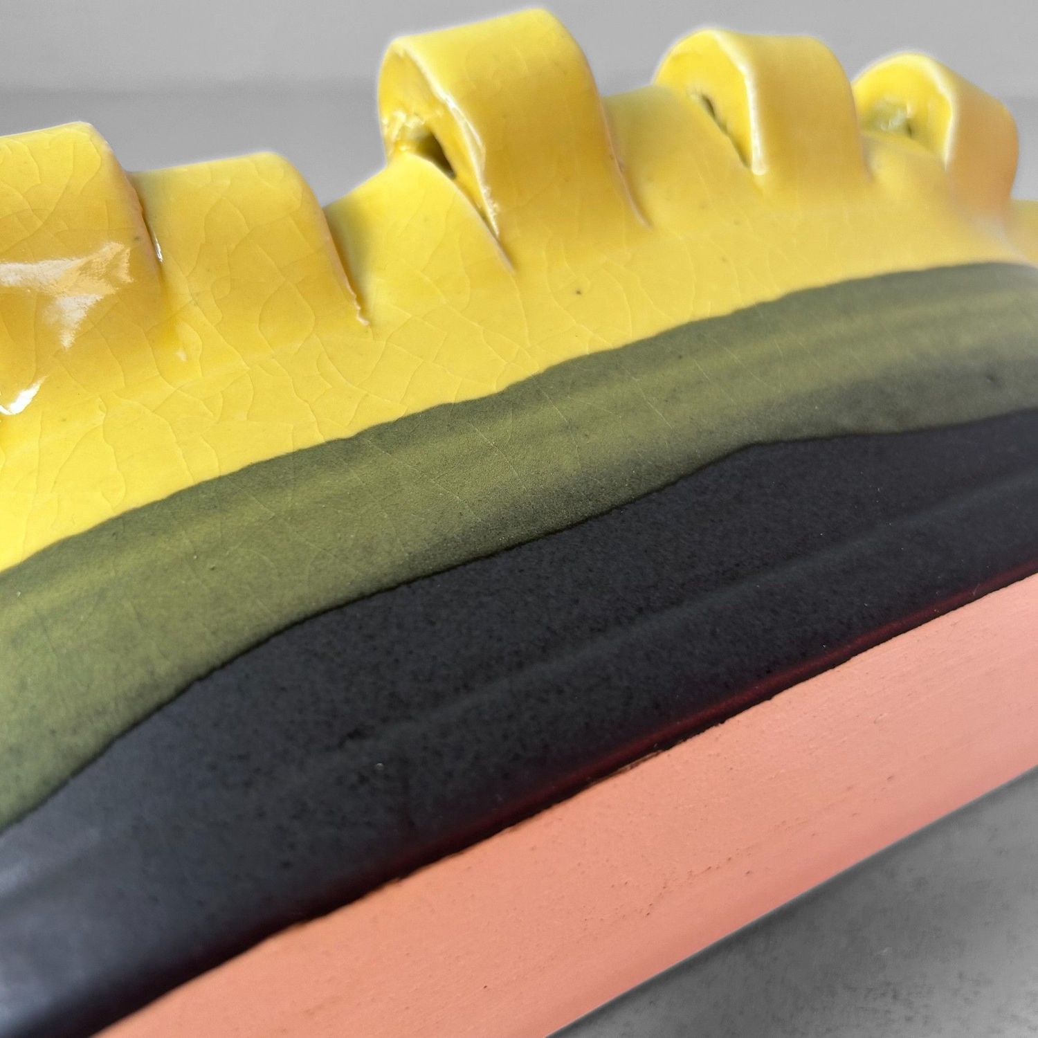 ​Mid-Century Keramieken Ikebana Schaal – Japan, ca. jaren 50