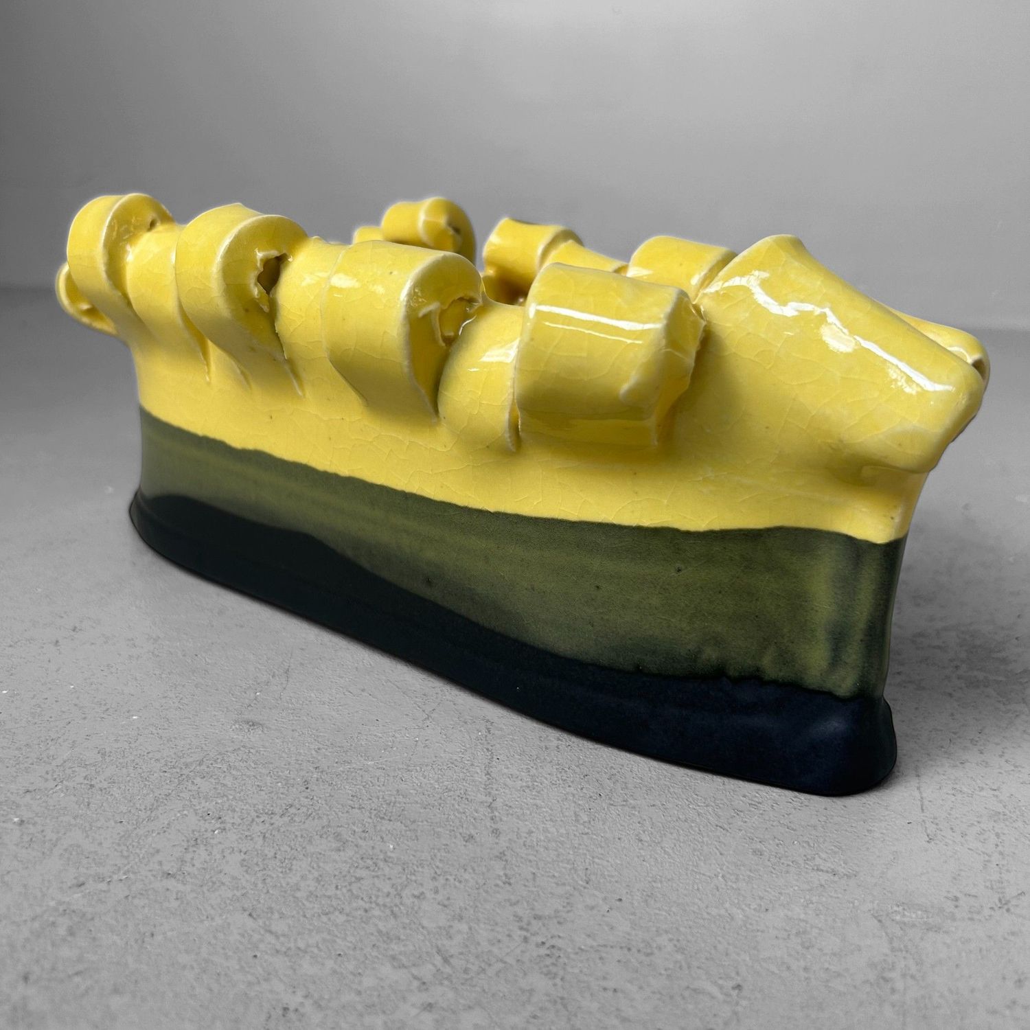 ​Mid-Century Keramieken Ikebana Schaal – Japan, ca. jaren 50